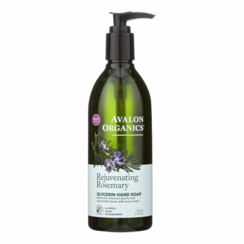 Avalon Organics Glycerin Liquid Hand Soap Rosemary - 12 fl oz Perspective: front