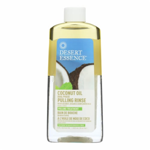 Desert Essence - Pulling Rinse with Coconut Sesame and Sunflower Oils - 8 fl oz Perspective: front