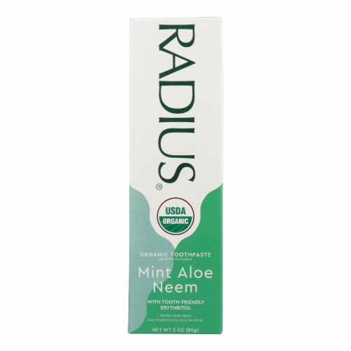 Radius Whitening Mint Aloe Neem Toothpaste  - 1 Each - 3 OZ Perspective: front
