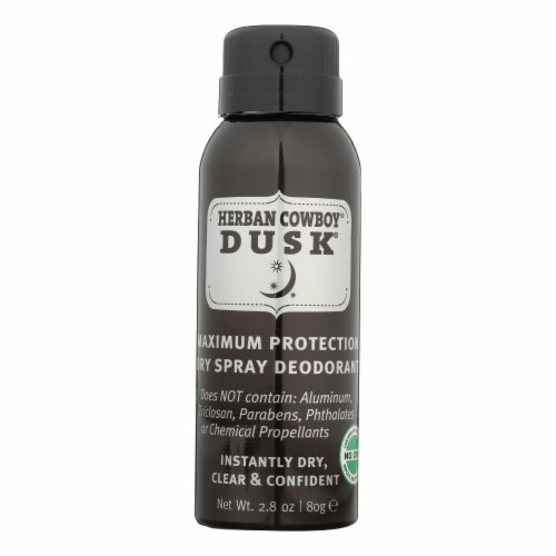 Herban Cowboy Deodorant, Dry Spray Dusk - 1 Each - 2.8 OZ Perspective: front