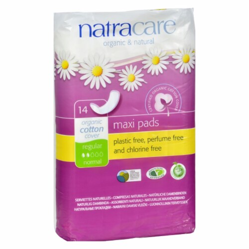 Natracare Natural Maxi Pads Regular - 14 Pack Perspective: front