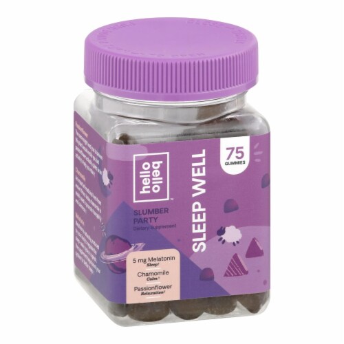 Hello Bello - Sleep Well Gummies - EA of 1-75 CT Perspective: front