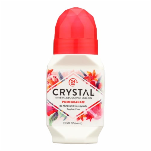Crystal Essence Mineral Deodorant Roll-On Pomegranate - 2.25 fl oz - Pack of 3 Perspective: front