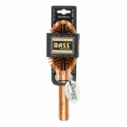 Bass Brushes - Bamboo Wood Bristle Brush - Large - 1 Count Perspective: front
