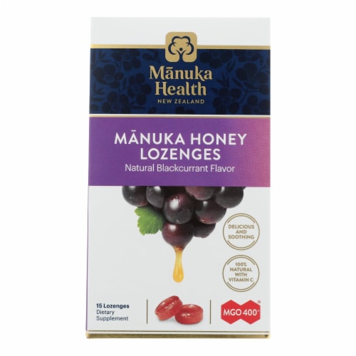 Manuka Health - Manuka Honey Lozenges Blackcurrant - 1 Each 1-15 CT Perspective: front