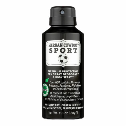 Herban Cowboy - Spray Dry Sport - 1 Each - 2.8 OZ Perspective: front