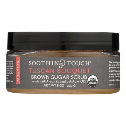 Soothing Touch Scrub - Organic - Sugar - Tuscan Bouquet - 8 oz - Pack of 3 Perspective: front