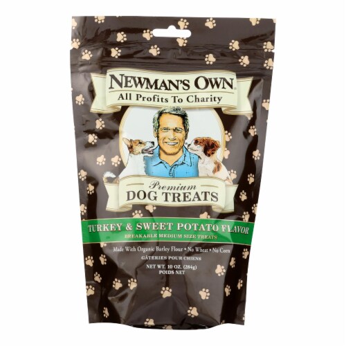 Newman's Own Organics Turkey and Sweet Potato Treats - Organic - Case of 6 - 10 oz. Perspective: front