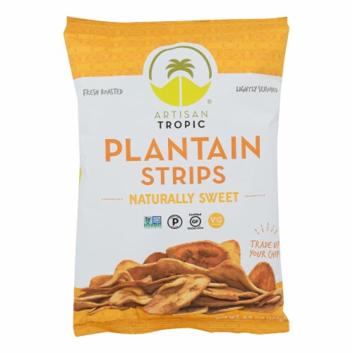 Artisan Tropic Plantain Strips - Naturally Sweet - Case of 12 - 4.5 oz. Perspective: front
