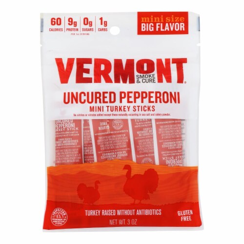 Vermont Smoke and Cure Mini Stick - Uncured Pepper - Case of 8 - 6/.5 oz Perspective: front