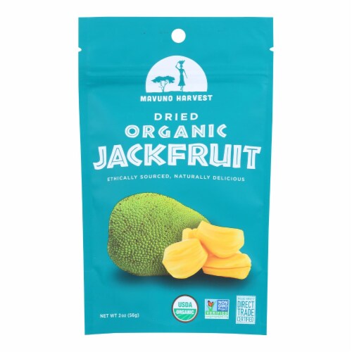 Mavuno Harvest Organic Dried Fruits - Jackfruit - Case of 6 - 2 oz. Perspective: front
