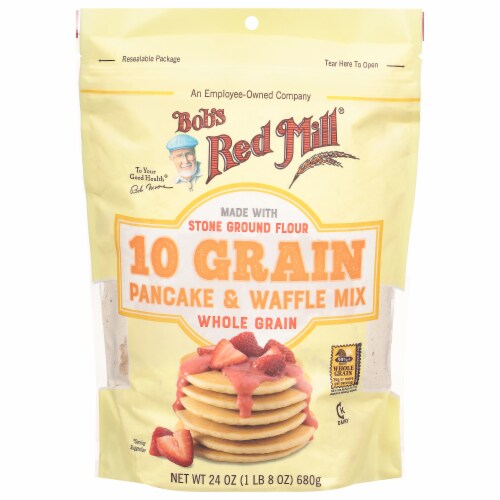 Bob's Red Mill Pancake Waffle Mix 10 Grain 24 oz Perspective: front