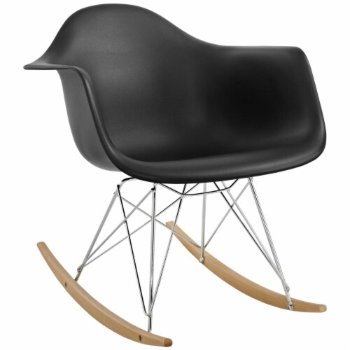 Ergode Rocker Plastic Lounge Chair - Black Perspective: front