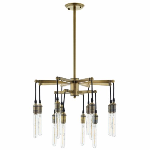 Ergode Resolve Antique Brass Ceiling Light Pendant Chandelier - Perspective: front