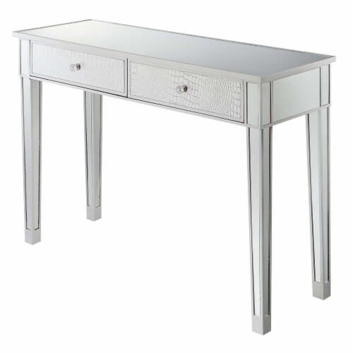 Ergode Gold Coast Mirrored 2 Drawer Desk Perspective: front