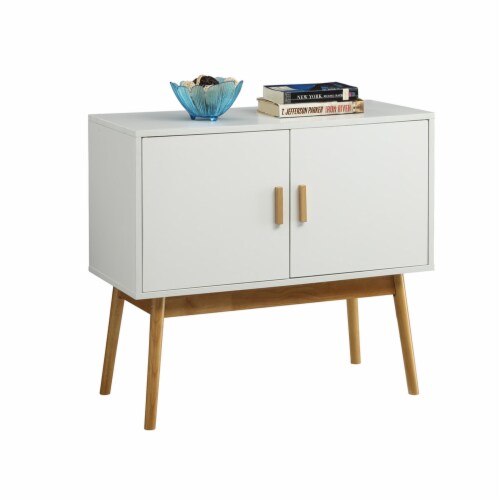 Ergode Oslo Storage Console with Cabinet and Shelves Perspective: front