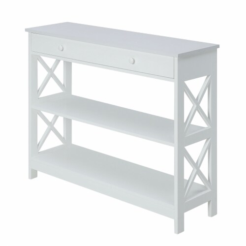 Ergode Oxford 1 Drawer Console Table with Shelves Perspective: front