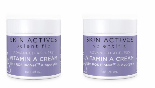 Vitamin A Cream with ROS BioNet and Apocynin, 1 oz(Pack of 2) Perspective: front
