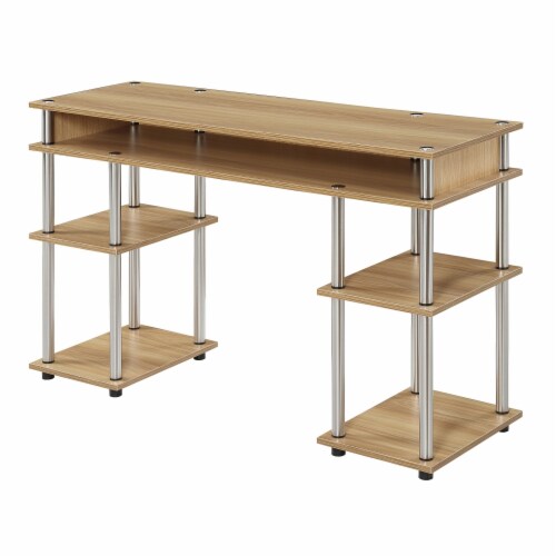 Convenience Concepts Designs2Go Tools Student Desk, Light Oak ( Pack of 2 ) Perspective: front