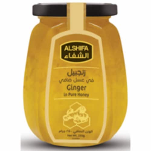 Alshifa Ginger Pure Honey 250 Gm Perspective: front