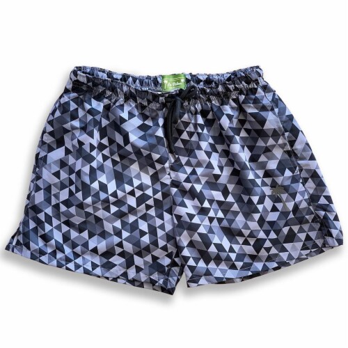 La Palma Eco Beachwear Classic Geometrical Gray Sustainable Swim Trunks S Fred Meyer