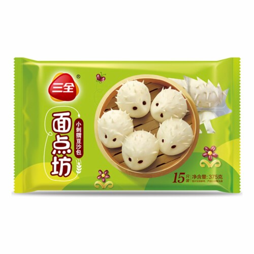 San Quan Hedgehog Shape Steamed Red Bean Flour Bun Perspective: front