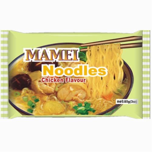 Mamei Chicken Flavor Noodles Perspective: front