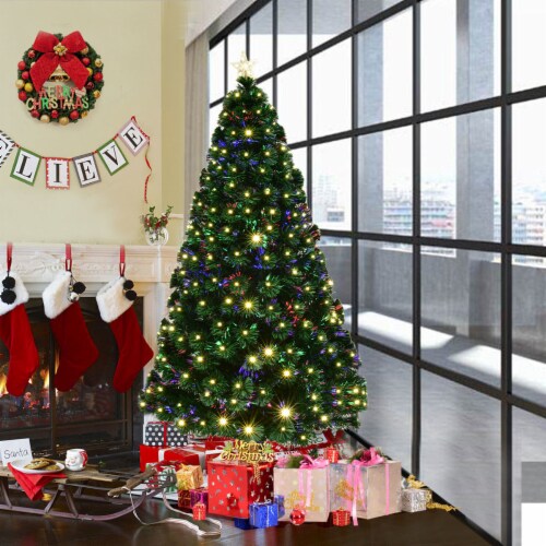 5' Pre-Lit Fiber Optic Artificial Christmas Tree w/ 180 LED Lights