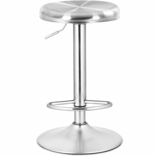 Brushed stainless steel swivel on sale bar stools