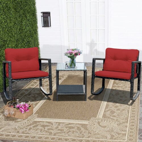Costway 3 piece wicker online patio set