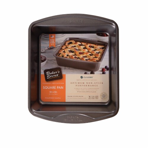 Baker s Secret Nonstick Square Cake Pan 8 Carbon Steel Pan with Premium Nonstick 1pc Baker s