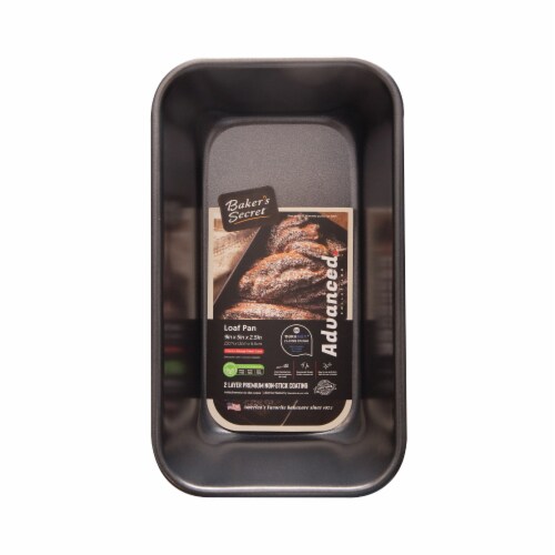 Nonstick Loaf Pan for Baking Bread 9 x 6 , Thick Carbon Steel Meatloaf Bread Pan Perspective: front