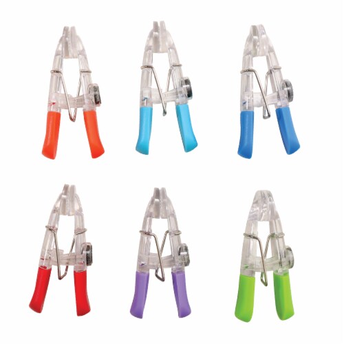 6pcs Heavy Duty Magnetic Clips Set, Multicolor Clips Bag Sealers Food ...
