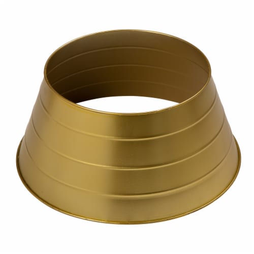 Glitzhome 22 Inch Diameter Painted Gold Metal Tree Collar Perspective: front