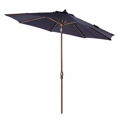 Glitzhome Aluminium Self Tilt Patio Umbrella - Navy Blue Perspective: front