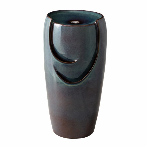 Glitzhome Ceramic Pot Fountain - Turquoise Perspective: front