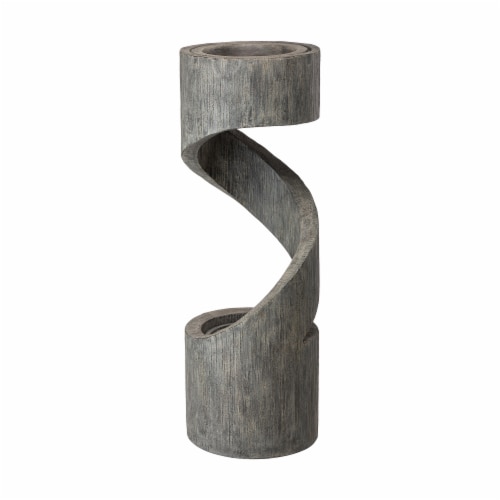 Glitzhome Polyresin Curving Shaped Outdoor Fountain Perspective: front