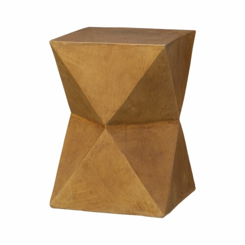 Glitzhome Multi-Functional Faux Wood Garden Stool Plant Stand Perspective: front