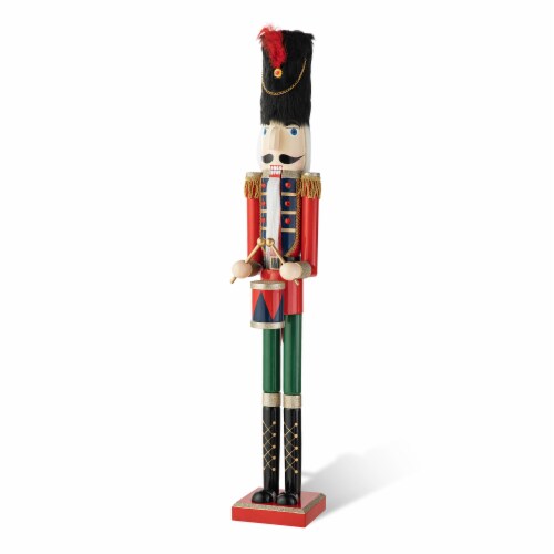 Glitzhome 42 Inch Tall Wooden Christmas Soldier Nutcracker Set of One City Market