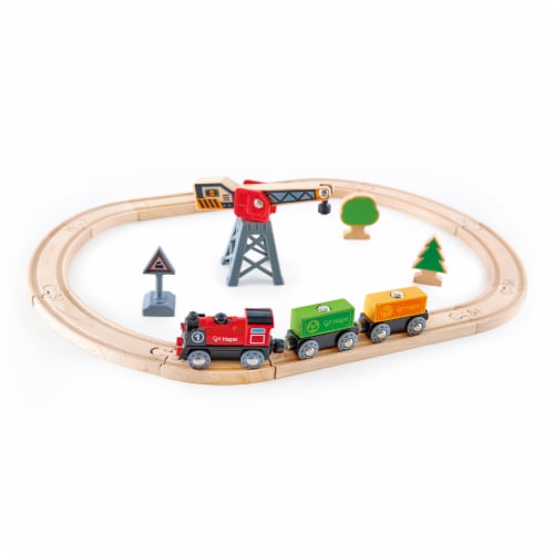Hape Cargo Delivery Loop Railway and Train Mining Loader Set with Magnetic Crane 1 Piece Fry s Food Stores