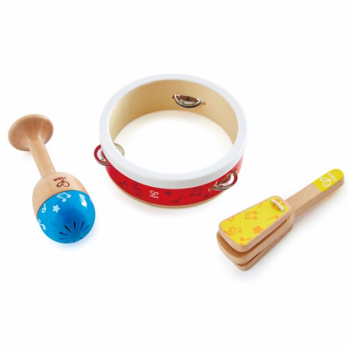 Hape Kids Toddler 3 Piece Wooden Musical Instrument Toy Junior Percussion Set 1 Piece Harris Teeter