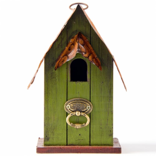 Glitzhome Rustic Garden Bird House Perspective: front