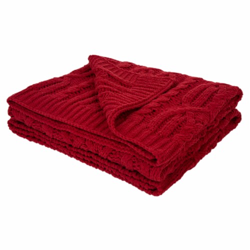 Red chenille throw outlet