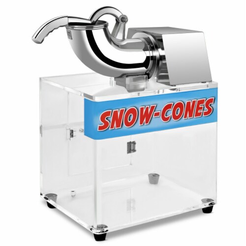 Costway Electric Snow Cone Machine Ice Shaver Maker Shaving Crusher Dual Blades Perspective: front