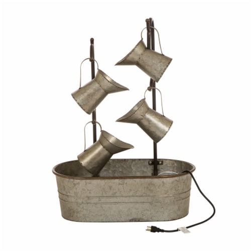 Glitzhome Galvanized Metal Pitcher Fountain Perspective: front