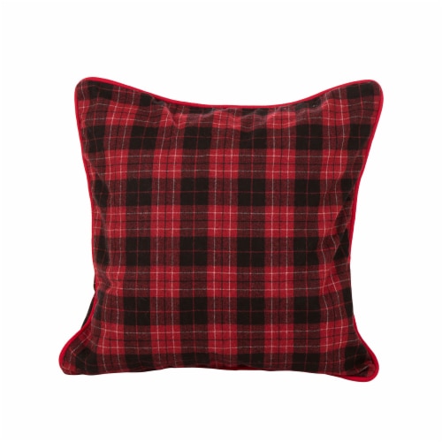 Red and black plaid pillow best sale covers