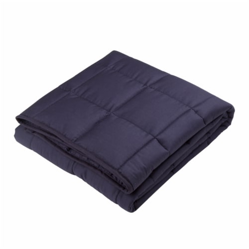 Glitzhome Cotton Quilted Polyester Filled Weighted Blanket Perspective: front