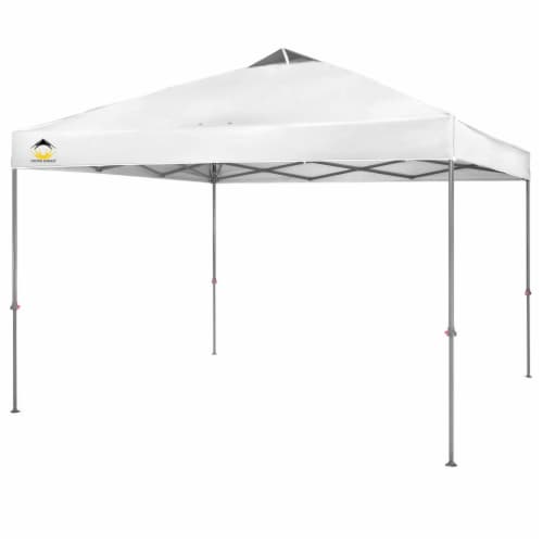 Crown Shades 10 x 10 Foot Instant Pop Up Folding Shade Canopy w Carry Bag White 1 Piece Food 4 Less