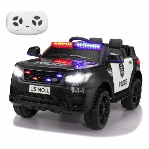 TOBBI 12 Volt Battery Powered Ride On Police SUV for Kids Ages 3