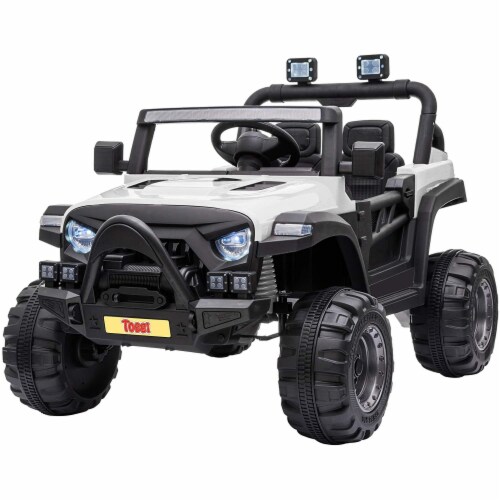 TOBBI 12 Volt Electric Remote Control Kids Toy Fun Vehicle Ride On Truck White 1 Piece Kroger